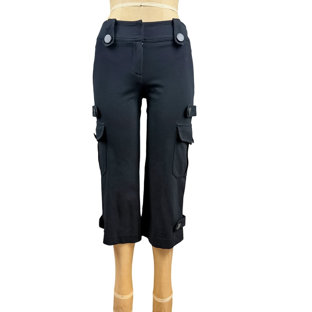 Y2K Cache Cargo Capri Pants Cropped Mid Rise Utility Streetwear Gorpcore Size 2